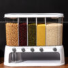 🍚 Dispensador de Granos con 5 Compartimientos – Orden y Frescura en tu Cocina 🍚