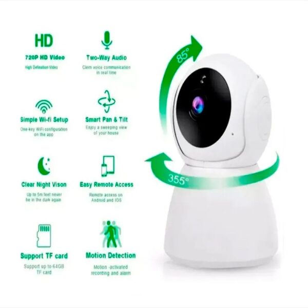 📹 Cámara de Seguridad Mini Robot V380 — IP HD Cloud WIFI con Visión Nocturna y Detección de Movimiento