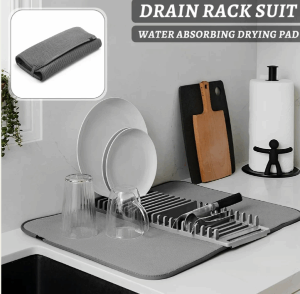 🥂 Escurridor Tapete Absorbente de Platos – Elegancia y practicidad en tu cocina